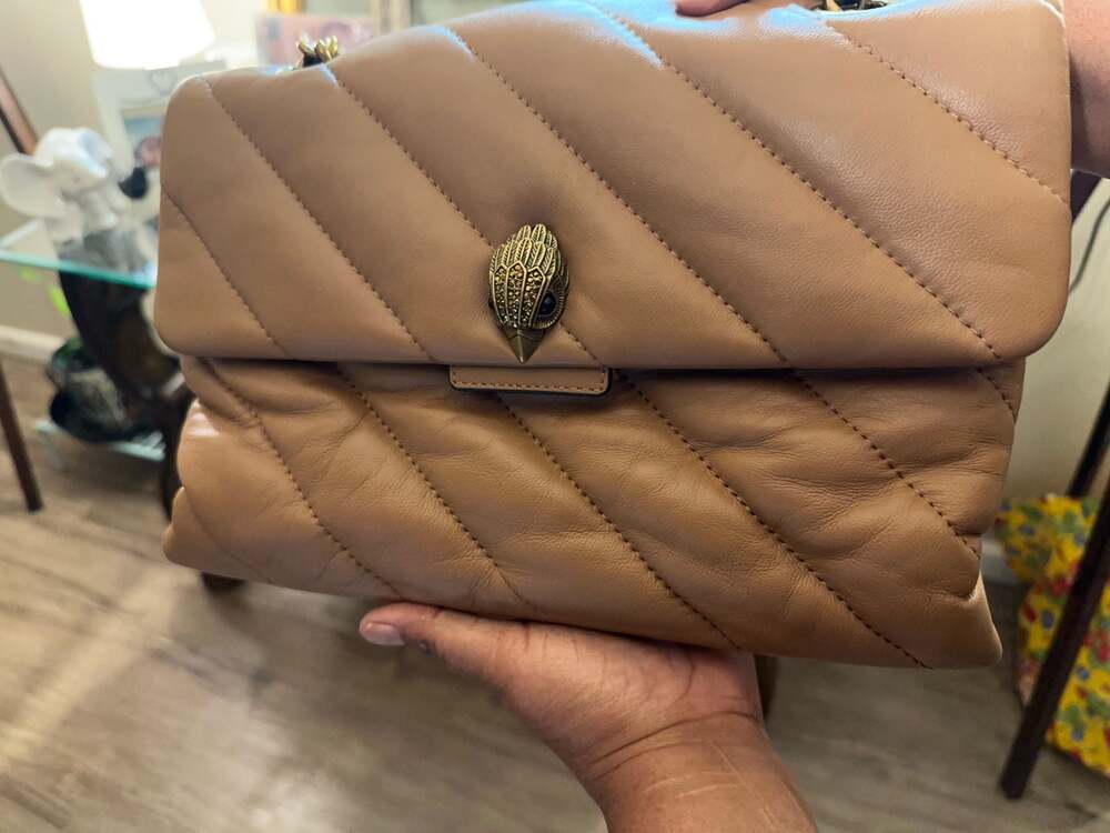 Kurt Geiger Leather Shoulder Bag - Brown Shoulder Bags, Handbags - WK621879
